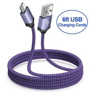 USB C Cables,Type C USB Cables,AILKIN USB Type C to USB a Cable Android Type C Charger Charging Cords USB-C Phone Cables,Purple