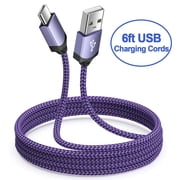 USB C Cables,Type C USB Cables,AILKIN USB Type C to USB a Cable Android Type C Charger Charging Cords USB-C Phone Cables,Purple