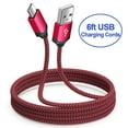 thumbnail image 1 of USB C Cables,Type C USB Cables,AILKIN USB Type C to USB a Cable Android Type C Charger Charging Cords USB-C Phone Cables,Red, 1 of 5