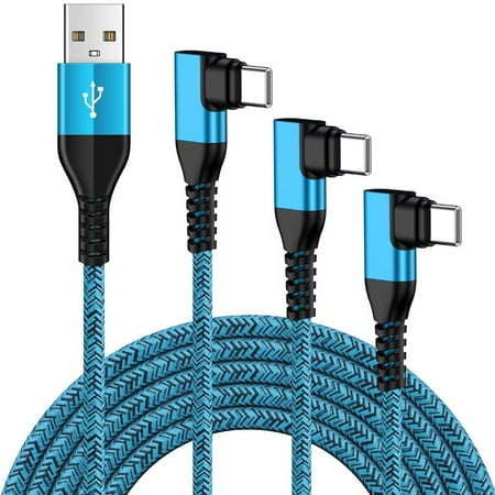 USB C Cables,Type C Fast Charging Cable 6ft USB C Cables 6ft-3PACK,ABCPOW Right Angle 90 Degree USB A to USB C Type C Cable High Speed Fast Charger for Android Type C Charger Phone Cord for Samsung price history and forecast - AbcPow