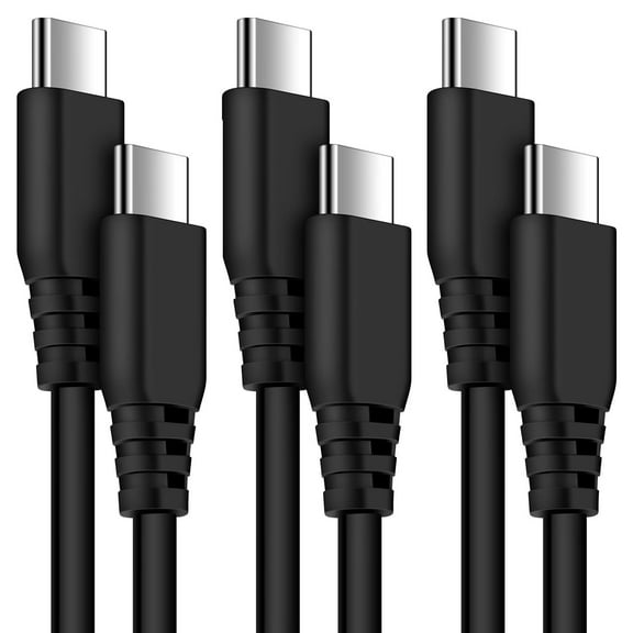 USB C Cables,USB C to USB C Cable 10ft 3 Pack FiveBox Android PD Fast USB C Charging Cord Type C Chargers Cables for Samsung(Black)