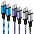 thumbnail image 1 of USB C Cables,USB C to USB C Cable 10ft 3 Pack FiveBox PD Fast USB C Charging Cord Android Type C Chargers Cables for Samsung(Blue+Purple+White), 1 of 7