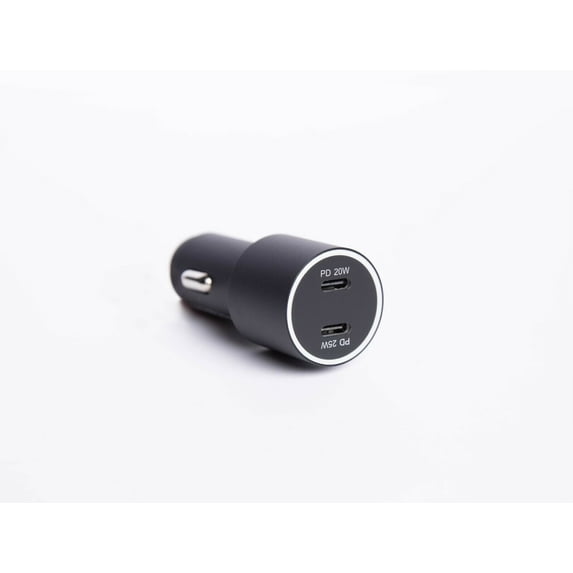 USB C Car Charger 45W Dual Ports PPS 45W 25W/20W Super Fast Charge Car Adapter for Doogee S61 Pro ( Cable NOT Included ) - Black