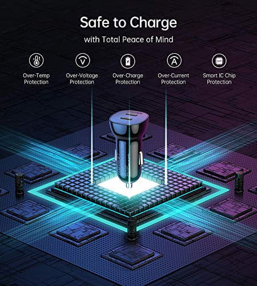 USB C Car Charger,CHOETECH 36W Fast Car Charger for iPhone 12/12 Pro