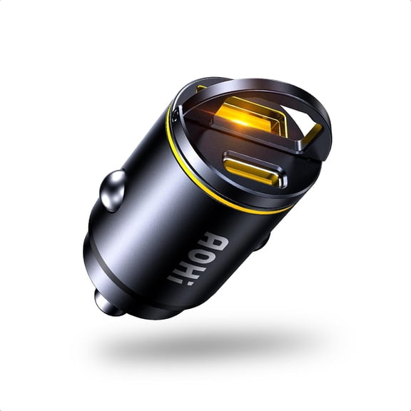 USB C Car Charger, PD 45W&QC 30W 2 Port Type-C Fast Charging Car Charger Lighter for MacBook Pro/Air, iPhone 16/15/14/13 Series, Galaxy S24 / S23, iPad Pro, AirPods and More