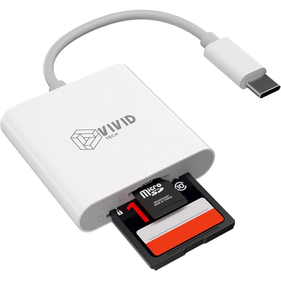 USB C Card Reader, High Speed USB 3.0 Dual Slot SD/TF Micro SD Adapter, 5Gbps Data Transfer for iPhone 17/16/15 Pro Max, iPad Pro/Air, MacBook M4/M3, GoPro, Dash Cam, Android & PC