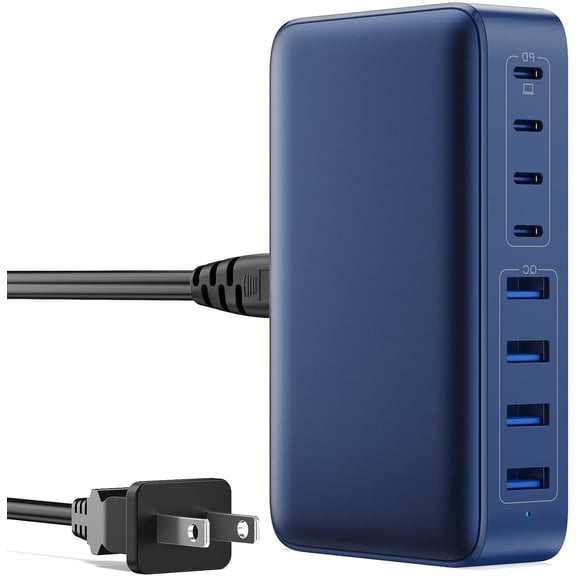 USB C Charger 200W USB C Charger Block,Upgraded -Port Fast Charging Station Hub,PD 65W Laptop Charging Adapter Compatible with MacBook Pro/Air,DELL,Steam Deck,iPhone 16/15/14,Galaxy S23/22
