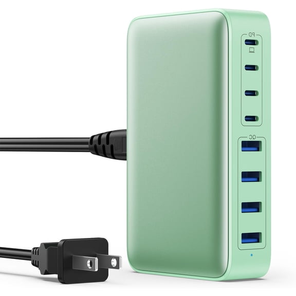 USB C Charger 200W USB C Charger Block,Upgraded -Port Fast Charging Station Hub,PD 65W Laptop Charging Adapter Compatible with MacBook Pro/Air,DELL,Steam Deck,iPhone 16/15/14,Galaxy S23/22