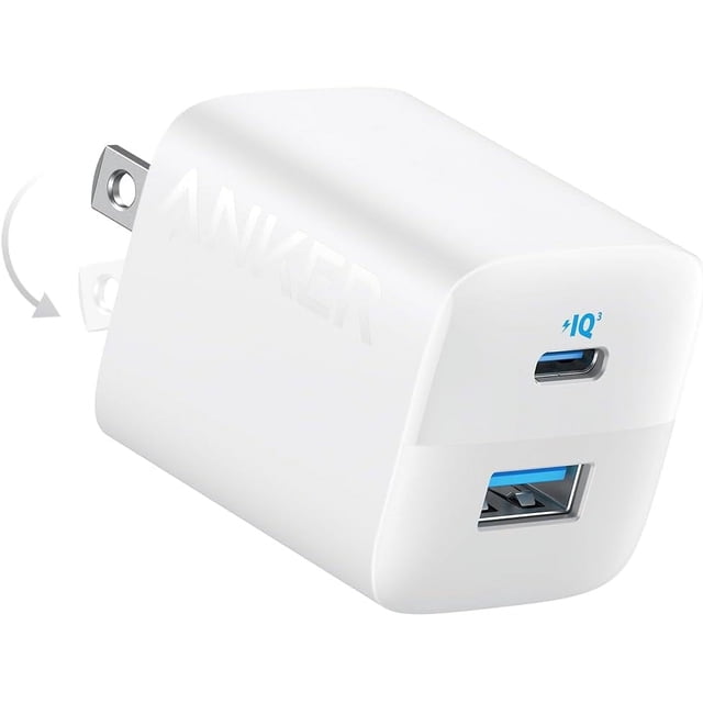 Anker 323 33W USB C Charger, 2 Port, Foldable Plug for iPhone 14 ...