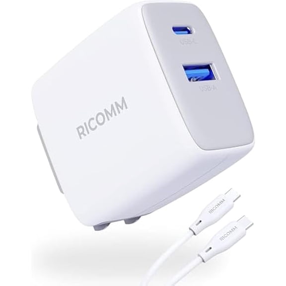 USB-C Charger 65W, GaN PPS Phone Fast Charger (6.8FT Soft Silicone Cable Included) Travel Wall Charger Foldable Plug for MacBook, Phone Pro Max, Pad, AirPods, Samsung Galaxy S24/S23/S22