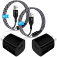 thumbnail image 1 of USB C Charger Block, 2 Pack USB Wall Charger Adapter Plug with 6FT USB C Charging Cable, Type C Charger USB C Brick Cube Fast Charging with Type C Phone Charger Cords Compatible for Android, Black, 1 of 7