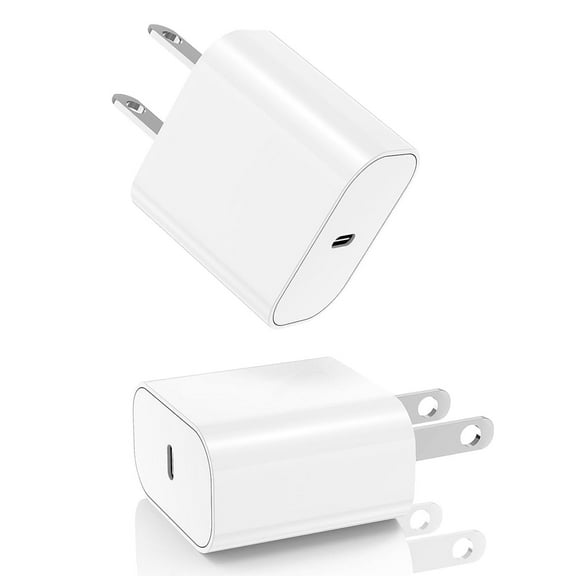 USB C Charger Block 20W, 2Pack Fast Charging Wall Plug PD Power Adapter Type C Brick Cube Compatible with iPhone 17/16/16Pro/16Pro Max/16Plus/15/14/13/12/11, iPad, Samsung, Google