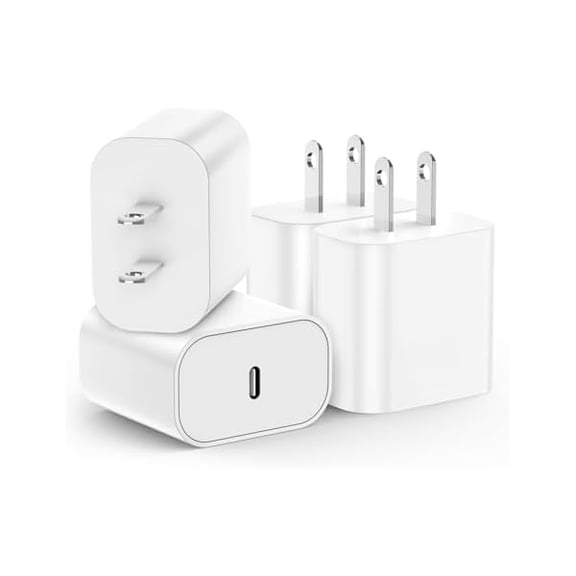 USB C Charger Block, 20W Fast Charger Type C Charging Block 2A USB Wall Charger PD+QC Charging Cube for iPhone 15 16 14 13 12 11 Pro Max XS, iPad, Samsung Phone, Tablet - White