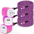 thumbnail image 1 of USB C Charger Block, 3 Pack USB Wall Charger Adapter Plug with 10FT USB C Charging Cable, Type C Block Charger USB Brick Cube Fast Charging with Type C Charging Cable Compatible for Android, Pink, 1 of 7