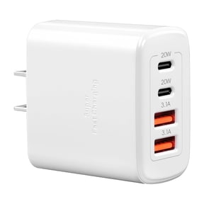 USB C Charger Block,40W 4-Port Type C Fast Charging Block Dual PD Power Adapter+QC Plug Double USB Charger Block Multiport Type C Brick Chargers for iPhone 17 16 15 14 13 12 11 Pro Max,Samsung