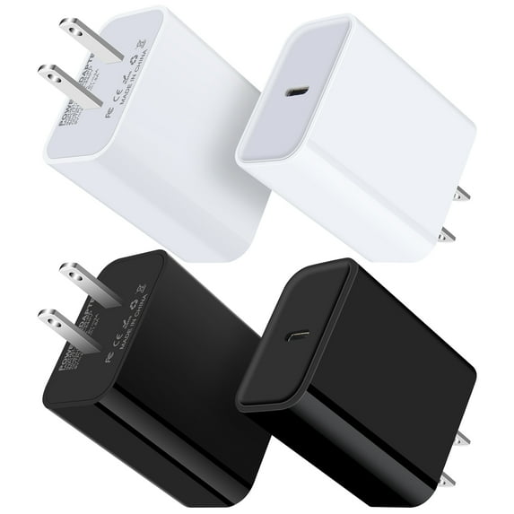 USB C Charger Block,4PACK USB C Block,HAOANO 20W PD Type C Charger Block USB Wall Charger Adapter Plug USB C Charger Brick Power Delivery Fast Charge Charging Block Type C