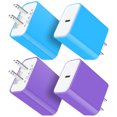 thumbnail image 1 of USB C Charger Block,4PACK USB C Block,HAOANO 20W PD Type C Charger Block USB Wall Charger Adapter Plug USB C Charger Brick Power Delivery Fast Charge Charging Block Type C, 1 of 5