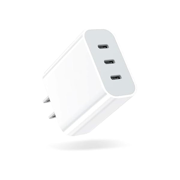 USB C Charger Block, Amoner 35W 3-Port USB C Charger, iPhone Charging Adapter with PD 3.0 Power Delivery Compatible with iPhone 16/16 Pro/15/14/13/12/11, Galaxy, Pixel and More