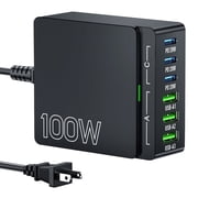 ETEPEHI USB Charging Station - 100W GaN Fast Charger Block Compatible for iPhone iPad Samsung Android Pixel MacBook Pro,