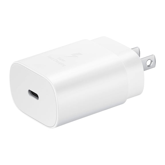 USB C Charger Block, Fast Charger USB C, 25W Wall Charger USB C Adapter, Super Fast Charging Block for Galaxy Phones and Devices, Cable Not Included, White