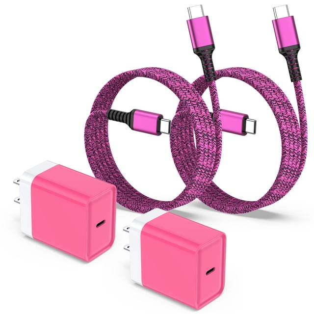 USB C Charger Block Fast Charging, 2 Pack 20W PD Charging Box with 6FT ...
