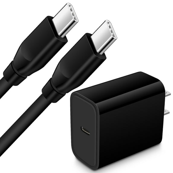 USB C Charger Block,HAOANO 20W PD Type C Wall Charger Block USB Charger Adapter Plug USB C Brick Power Delivery Android Fast Charger Block Phone Charger with Usbc Charging Cable 6ft