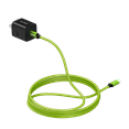 thumbnail image 1 of USB-C Charger Block Set, 10 Feet Long Heavy-Duty Fast Charging Cable for Samsung, Motorola, TCL, iPad Pro, iPad Air, Google Pixel, Nokia, Android Fast Charger Type C Phone Charger - Green/Black, 1 of 8