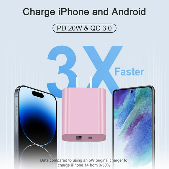 USB C Charger Block, for iphone Charger Block,USB Charger Block, 3-Pack for Compatible for iphone 15/Compatible for iphone 15 Pro/ iphone 15 Pro Max/iPhone14/13/12 Pro/iPad Pro/Samsung/Android Phone
