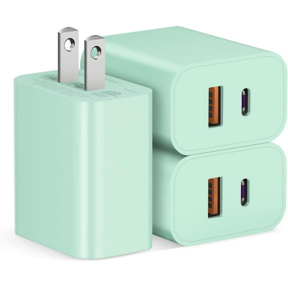 USB C Charger Block, for iphone Charger Block,USB Charger Block, 3-Pack for Compatible for iphone 15/Compatible for iphone 15 Pro/ iphone 15 Pro Max/iPhone14/13/12 Pro/iPad Pro/Samsung/Android Phone