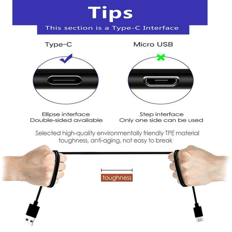 USB C Charger Charging Cable Cord Compatible for Echo Buds 2 Raycon E25 Pro E55 E85 Fitness Gaming Tranya T30 T10 H10