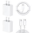 thumbnail image 1 of USB C Charger Compatible for iPhone 18 17 16 15 Charger,2Pack 20W Type C Chargers USB C Charger Block with 6FT Cable Compatible withiPhone 18 Pro/18 Pro Max,iPhone Duo,iPhone 17/16/15 Series, 1 of 7