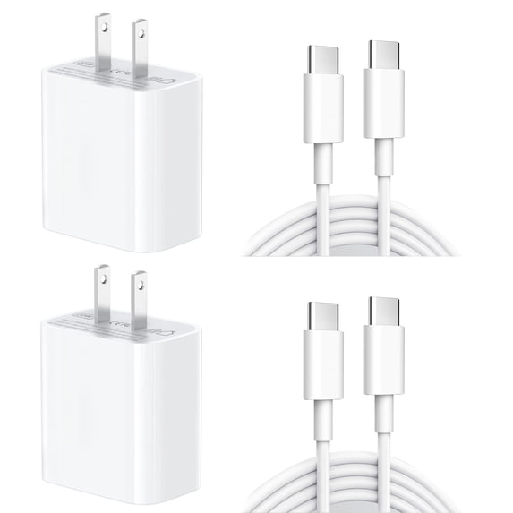 USB C Charger Fast Charging for iPhone 18 17 16 15 - 2 Pack 20W PD USB C Wall Charger with 6FT Cable Compatible with iPhone 18/18 Pro/18 Pro Max/Air, 17/17 Pro/17 Pro Max/Air, 16/15 Pro Max Plus, iPa