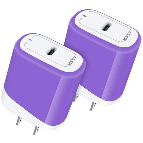 USB C Charger Wall Charger Block,2PCS AILKIN PD 20W Type C Block Charger Fast Charging Charger Plug Power Adapter USB C Brick Cube For Android Phone Fast Charger Block