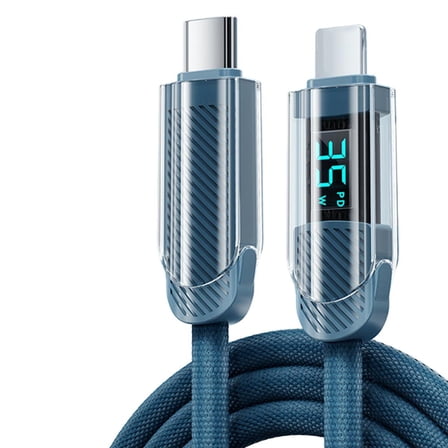 USB C Charging Cable with Smart Display, 120W Fast Charging Cord for iPhone Laptop iPad Samsung