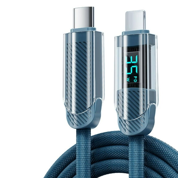 USB C Charging Cable with Smart Display, 120W Fast Charging Cord for iPhone Laptop iPad Samsung