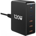 USB C Charging Station, 120W GaN 6Port USB C Charger Fast Charging