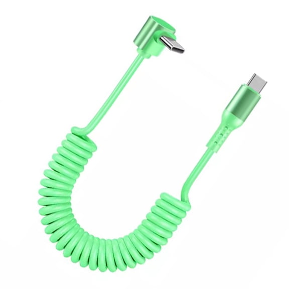USB C Coiled Cable PD100W Fast Charging and Data Transfer Expandable 150CM For Phone 15 16 Pad And More Power Cord