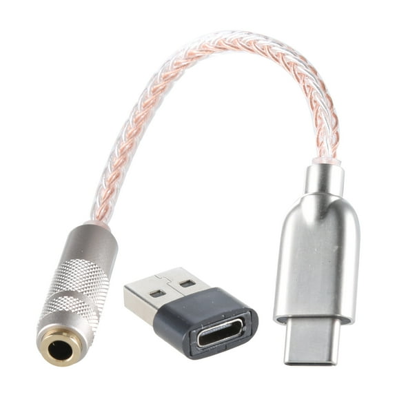 USB C DAC 32bit 384KHz USB C to 3.5mm Adapter with CX31993 MAX97220 Chip USB C Headphone Adapter 3.5mm DAC Adapter