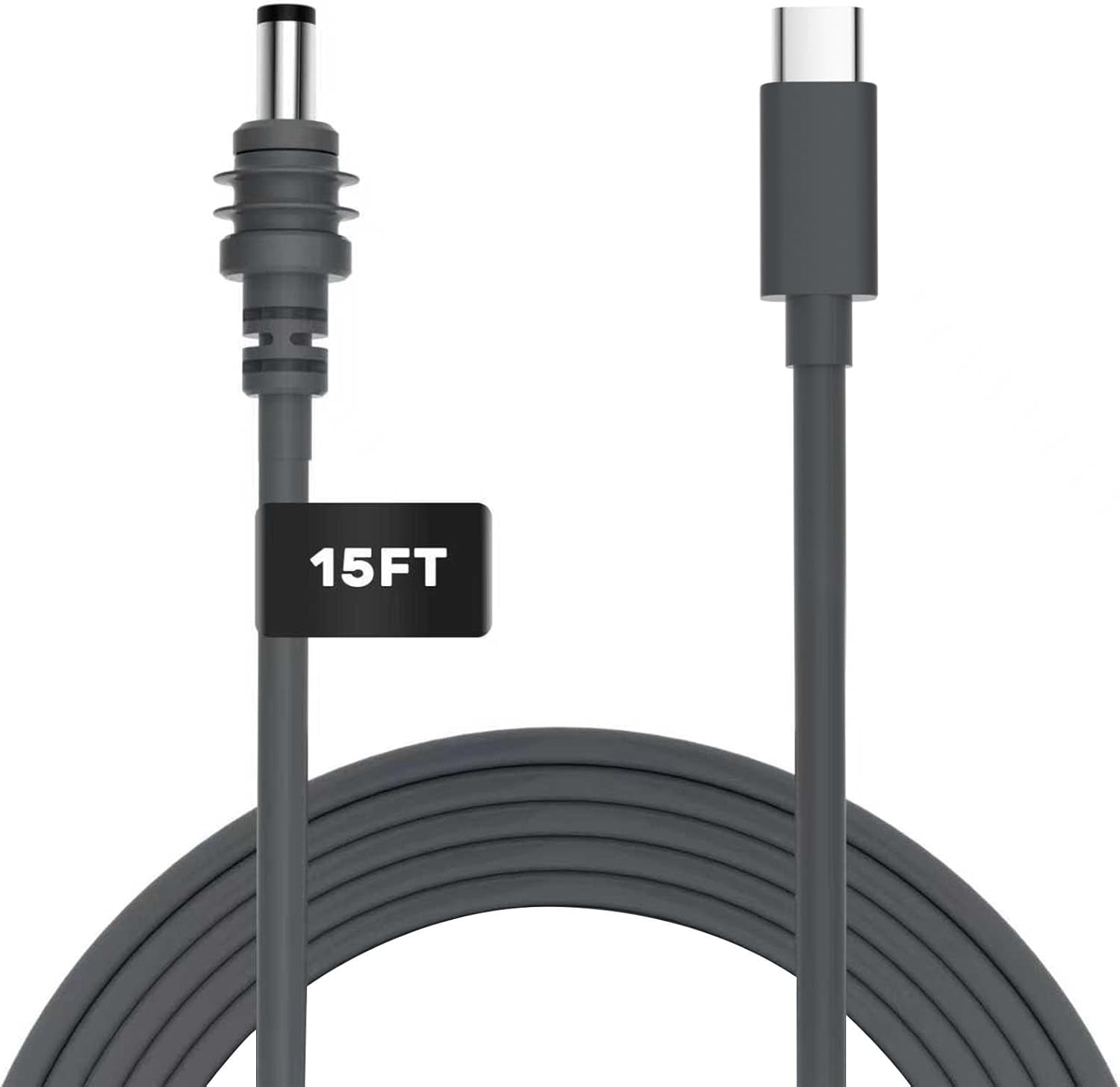 USB C to DC Power Cable for Starlink Mini, Max Power 140W Input Type C to DC Cable, 18AWG 5M/16.4FT Replacement Cable for Star Link Mini Waterproof Grey