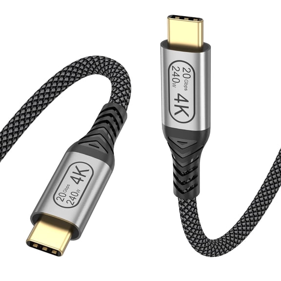 USB C Data Cable 20Gbps High-Speed Transfer, 4K@60Hz HDR USB C Video Cable 3.2 Gen 2x2 [USB-IF Certified] 240W Fast Charging Cord for iPhone 17, MacBook, CarPlay, Portable Monitor