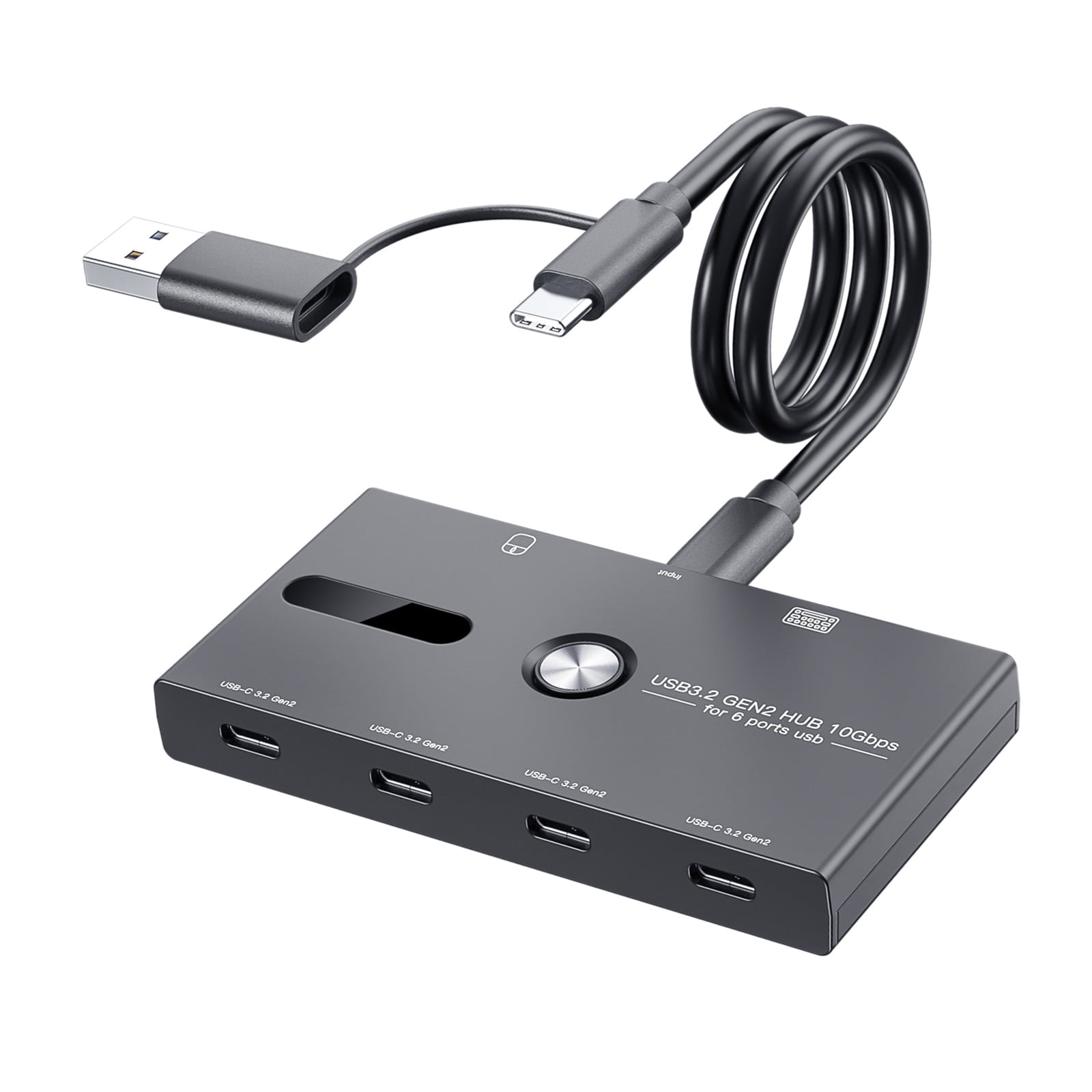 USB C Data Transfer Adapter USB Docking Station with 6 Port for and Travel Use High Efficiency