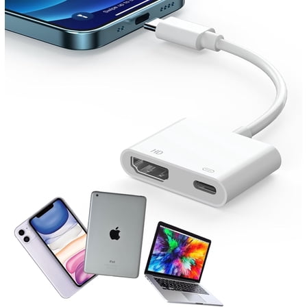 USB C to Digital AV Adapter for iPhone 15, USB C to Adapter with 4K@60Hz Video & Audio Output Compatible for iPhone 15Pro/Max,MacBook Pro/Air 2023,iPad Pro