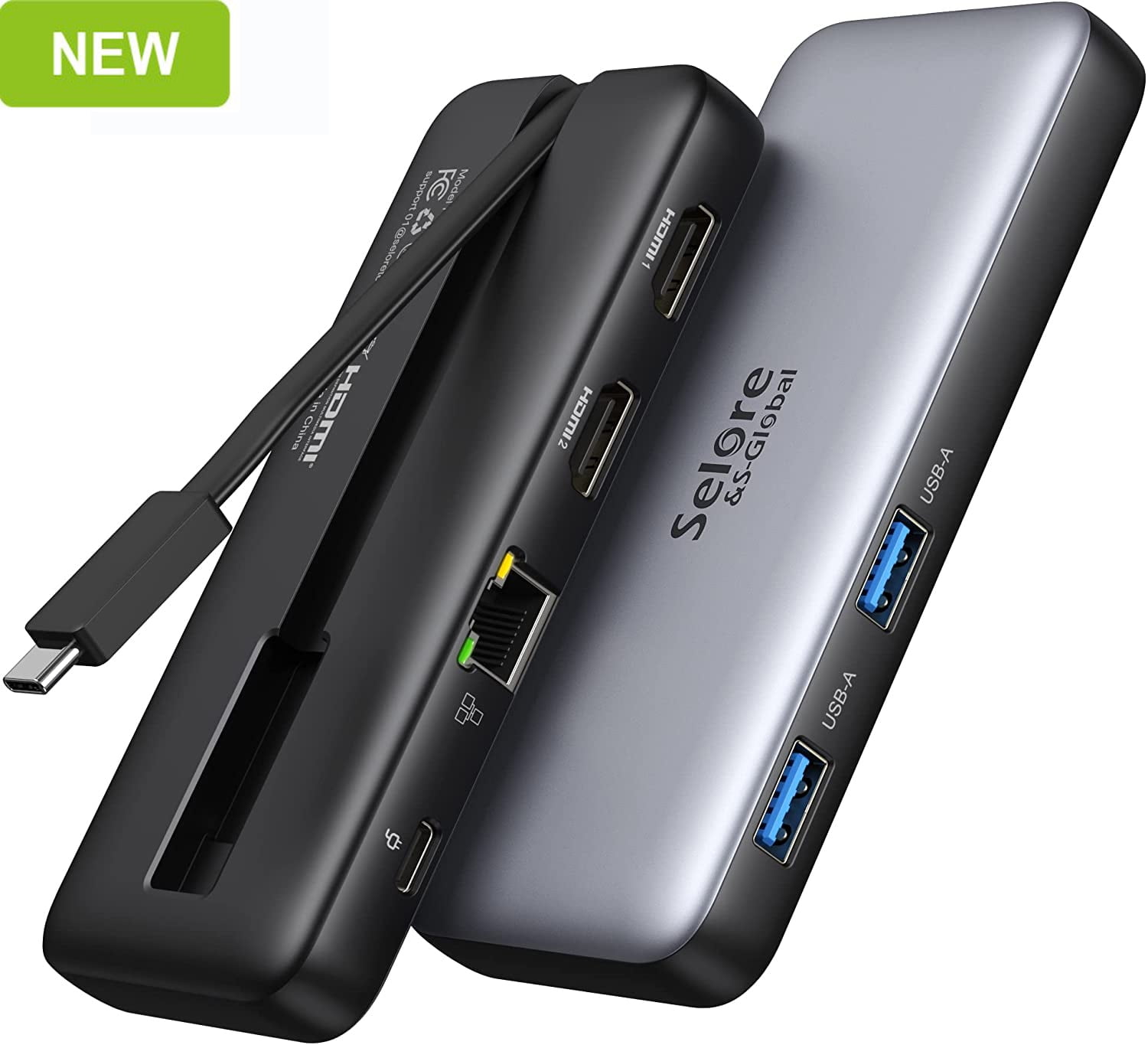 USB C Docking Station Dual HDMI 4K USB C to HDMI Adapter Universal