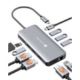 thumbnail image 1 of NOVOO USB C Docking Station 11-in-1 USB C Hub Adapter for Laptop,Triple Monitor Dual 4K HDMI Display Port,100W PD Charging,1000Mbps Ethernet,SD/TF,USB 3.0/2.0, 1 of 9
