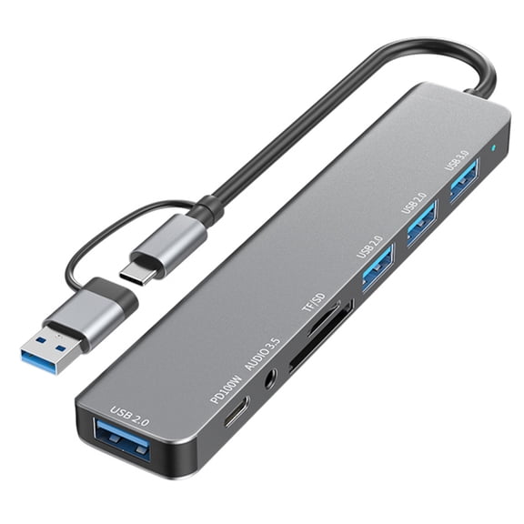 USB C Docking Station USB3.0 Adapter Multiport PD100W and Memory Card Slots