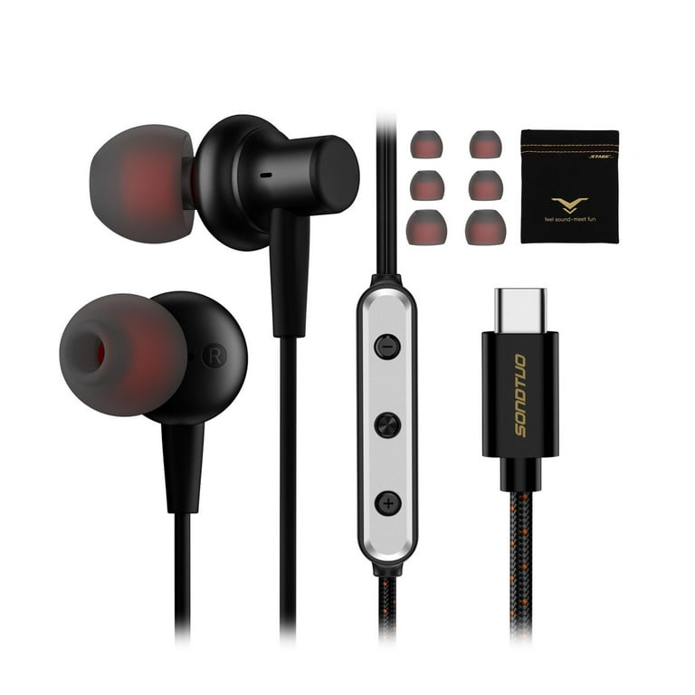 SONDTUO USB C Earbuds, Wired Magnetic In-Ear Headphones with