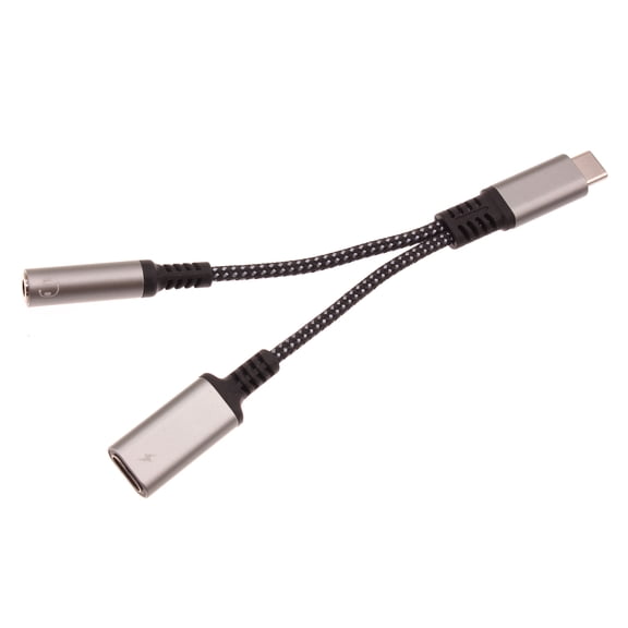 USB-C Earphone Adapter Splitter Compatible With Google Pixel 6/7/8/9/10 Pro, 9/10 Pro XL - TYPE-C Charging Port Headphone Audio Jack Port Converter