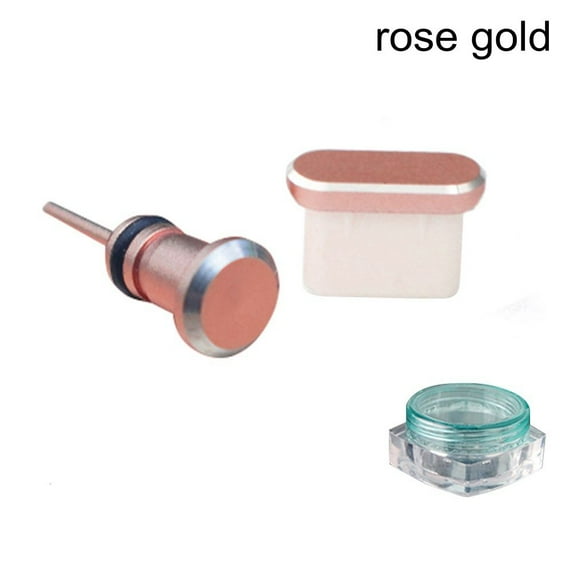 USB C Earphone Anti-Dust 3.5mm Jack For Samsung S10 Macbook Type C Charging Port Dust Plug ROSE GOLD