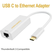 USB C Ethernet Adapter, CableCreation USB Type C to RJ45 Network LAN Adapter Up to 10/100/1000 Mbps, Thunderbolt 3 Compatible, for MacBook Pro 2020, Surface Book 2, Nintendo Switch