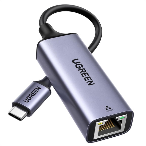 USB C to Ethernet Adapter, Plug and Play 1Gbps Ethernet Adapter, Aluminum Case, (Thunderbolt 4/3 Compatible) to RJ45 Network Dongle, Compatible for MacBook Pro/Air, iPhone 17 Pro/Max, iPad, XPS